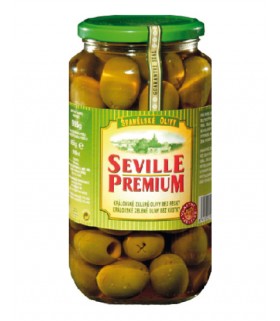 Seville Premium královské zelené olivy bez pecky SKLO 935